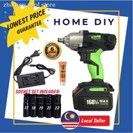 ✴▣home decoration J/X 1/2" ASAKO Heavy Duty 520Nm Cordless Impact Wrench Electric Socket (FREE 5PCS 