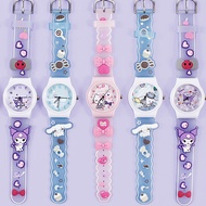 Sanrio series quartz watch Cartoon Kuromi student watch Cinnamoroll watch Cute girls quartz watch