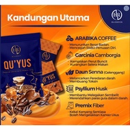 QUYUS PREMIUM COFEE CARAMEL BUTTERSCOTCH WITH PREMIX FIBER- Reen Rahim kopi kurus