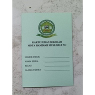KARTU SPP IURAN SEKOLAH MDTA TPQ TPA PAUD TK SD SMP DLL