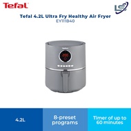 Tefal 4.2L Ultra Fry Healthy Air Fryer Charcoal EY111B40  | 8 Reset Programs | Timer Up to 60 Minute
