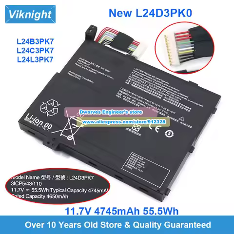 New L24D3PK7 Battery L24B3PK7 L24C3PK7 L24L3PK7 11.7V 55.5Wh Laptop Battery for Legion Go S Handheld