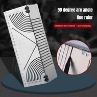 90 degree angle straight line drawing ruler Square tube sampling ruler Right angle ruler