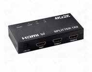 HDMI 分配器1入2出 專業級台灣EP晶片/金屬外殼/高清4kx2k 分頻器 2-port HDMI 2.0 splitter 1 input/2 outputs HDMI splittersupp