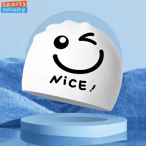 Adult Silicone Swim Caps for Women Long Hair Waterproof Ear Protection Swimming Cap Woman Printed Sw