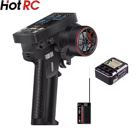 Hot RC CT-10B 10 Channel Transmitter Color Screen Remote Control 2.4G 10CH Receiver For Climbing Dri