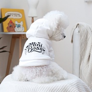 Pet Clothes Dog Cat Cat Clothing Clothing Clothing Hooded Little Boss White Sweatshirt