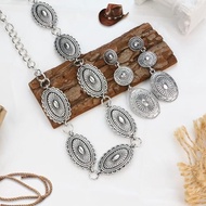 Trinckle Cowgirl Costume Accessories Western Belt for Women Concho Belt  Set with Western Earrings, 