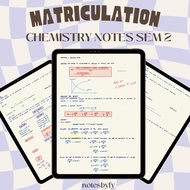 MATRICULATION CHEMISTRY SEM 2 NOTES