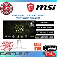 MSI MAG 274QRFW X32 White 27 Inch IPS QHD 320Hz 0.5ms HDR400 Gaming Monitor