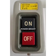 T&G 15A METAL CLAD PUSH BUTTON [ 15A - BS215B &  30A - BS230B ]