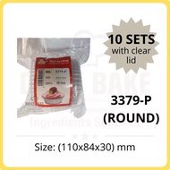 [Daily Bake] 3379-P My Chef Round Aluminium Foil Tray with Clear Lid [10sets] 3379 P