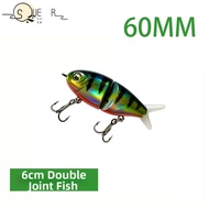 SUEREN Glide Bait Lure, Plastic Metal Material 5cm Size Fishing Lure Bait, Glide With Hook Mini Glid