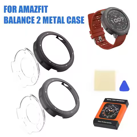 Tempered Glass Case For For AMAZFIT Balance 2 47mm Smart Watch Protective Screen Accessories For AMA