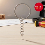 Set of 50 25mm Silver Keychain Rings DIY Keychain Split Rings Short Holder Pendant