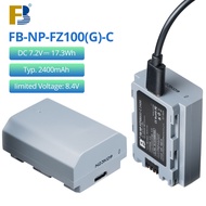 FB Sony NP-FZ100 (G)-C 2400 li-ion Battery 2400mAh C-port Direct Charge Camera Battery for Sony camera  ILME -FX3 ILCE-1 ILCE-9