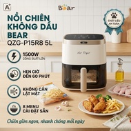 Bear QZG-P15R8 Oil-Free Fryer, 5Lit - 1500W – 8 Cooking Programs,