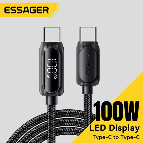 Essager 100W USB Type C To USB C Cable For Xiaomi Samsung PD 5A Fast Charging Cable For Macbook iPad