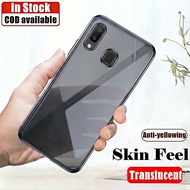 For Samsung Galaxy A30 6.4 inch SM-A305F A305FN A305GN A305YN Silky Smooth Soft Smoky Black Transluc