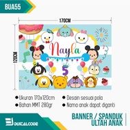 Bua55 Children's Birthday Banner 170x120cm