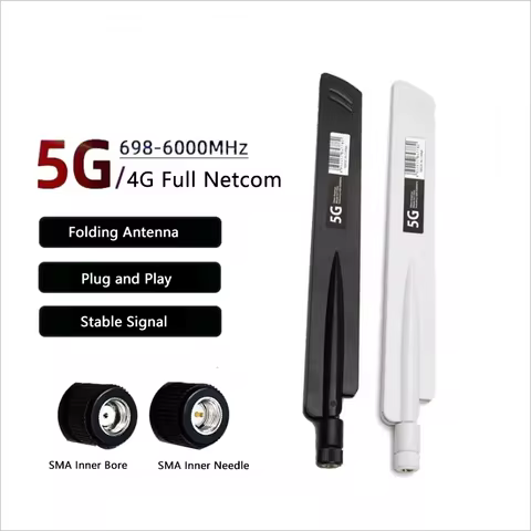 5G Router Antenna Knife Shaped Rubber Sleeve SMA/RP-SMA Interface 3DBI High Gain LET Router Omnidire