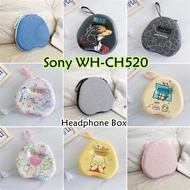 READY STOCKFor Sony WH-CH520 Headphone Case Sweet Cute Cartoon EVA Earpads Casing Box Headset Storag