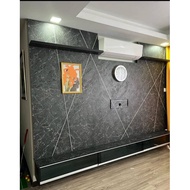 TV cabinet 10ft with melamine black marble