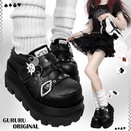Japanese Lolita Shoes Y2K Clown Poker Theme Soft Sole Platform Shoes