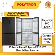 Kulkas 4 Pintu Polytron PRS 510X New Belleza Inverter