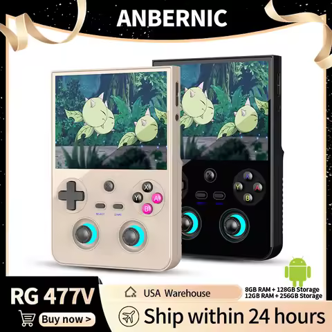 ANBERNIC RG 477V Handheld Game Console 4.7-inch Touch Dimensity 8300 Android14 WiFi 6E/Bluetooth Hal