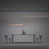 工程定製3米加長 家裝定製 實木LED長條吊燈工業風辦公室吧臺輕奢