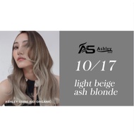 10/17 Light Beige Ash Blonde Coloring and Oxidizing Cream Set ASHLEY Shine Professional Hair Color