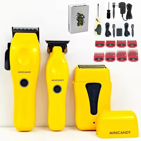JUCAI PRO JC01 JC02 JC10000 Set High Motor Professional Hair Clipper DLC FADE Blade Large Battery Tr