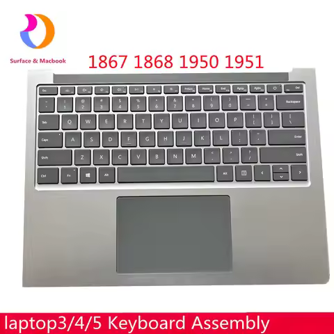 Keyboard Asssembly For Microsoft Surface Laptop 3/4/5 Topcase 1867 1868 1950 195113.5'' Us Layout Si