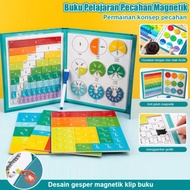 Children Learning Book Fractions for Magnetic Education Math Toys