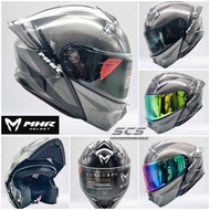 Helmet MHR GTZ Full Face Flip Up Double Visor FU935 Helmet FF935 M L XL Visor Smoke Racing Design Bl