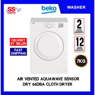【 FREE VOUCHER 】BEKO 7.0KG DTG-V7001W I DTGV7001W Air Vented Aquawave Sensor Dry 66dba Cloth Dryer