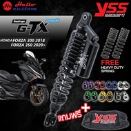 โช้คหลัง Yss G-TX BLACK EDITION Forza 350 2020-2025  ขนาด 430mm. / 395mm. รับประกัน 2 ปี