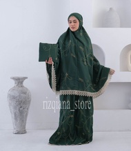RIZQIANA STORE - Mukena Dewasa Katun Bordir Mewah Elmira Free Tas