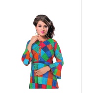 Long Gown Anarkali/ Checkered kurti/Cotton Rayon Gown