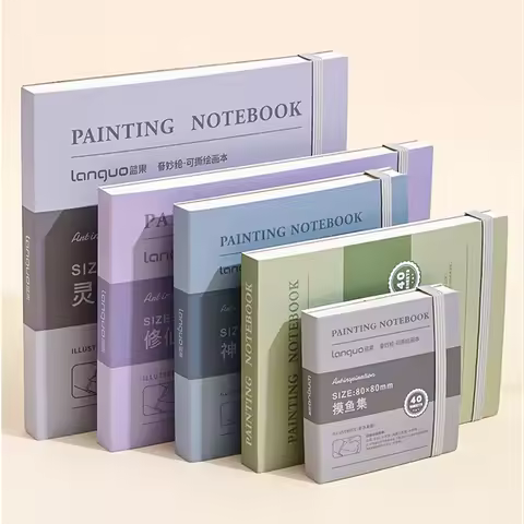 Languo Tearable Drawing Notebook Sketchbook Handbook 250gsm Paper 40sheet Mini Book for Watercolor A