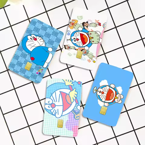 Cartoon Doraemon Anime Cartoon Sticker Film Skin For Credit Card Debit Bank Bus Card