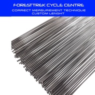 Custom Length Silver 14G Straight Pull Stainless Steel Pro Racing Spoke Made In Taiwan + Nipple - Ma