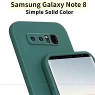 For Samsung Galaxy Note 8 Silicone Full Cover Case Straight edges Color Phone Case Cover