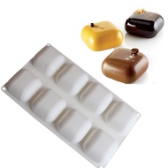 8 Square Pillow Jelly Pudding Mousse Cake Mold Baking 35 Stones Silicone Mold Handmade Soap Mold