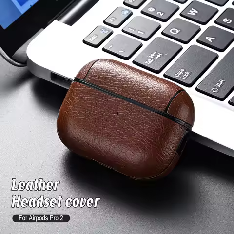 2025 Leather Hard Plastic Cover for AirPods 4 Case for AirPods Pro2 Pro 2nd Funda For AirPod 3 Pro 2