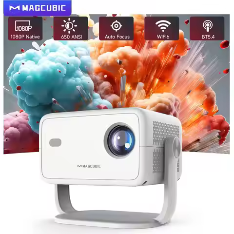 Magcubic Native 1080P 650ANSI 8K Android 14 L018 360° Projector With Auto Keystone Focus Air Mouse W