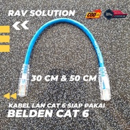 BELDEN CAT 6 LAN CABLE 30 CM & 50 CM READY TO USE GIGABYTE | SHORT LAN CABLE | CUSTOM LAN CABLE