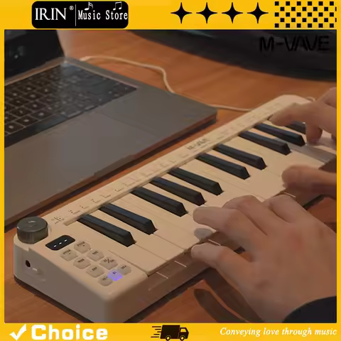 M-VAVE SMK-25 MINI MIDI Keyboard Rechargeable 25-Key MIDI Control Keyboard Instrument Portable Keybo