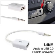**包郵** 車用 AUX USB轉3.5mm 音源線 轉接線 3.5公 轉 USB母 轉接線